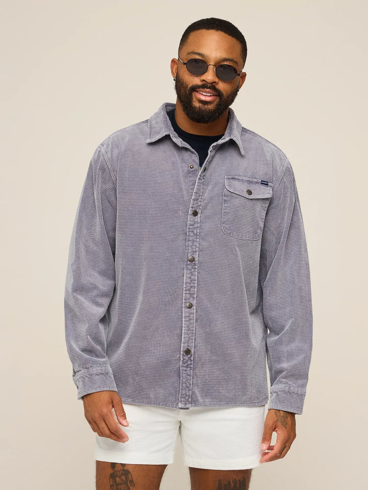 The Frost Gray (LS Waffle Cord Friday Shirt)