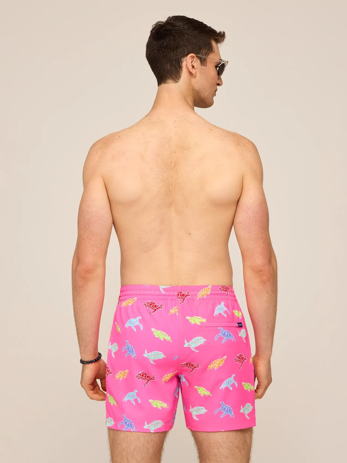 The Turtally Awesomes 5.5" (Classic Lined Swim Trunk)- Pink