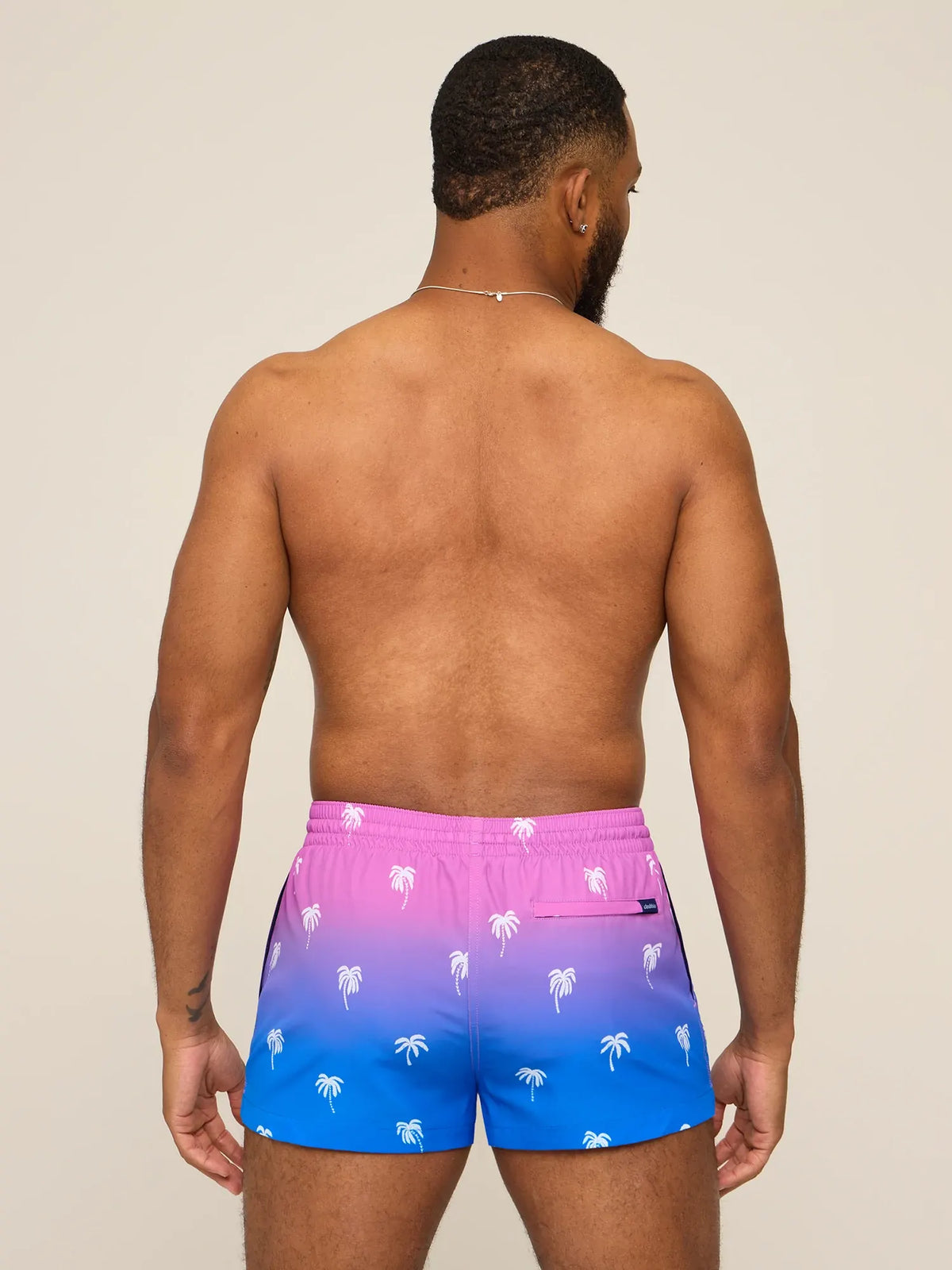 The Polka-Palms 2" (Classic Lined Swim Trunk)