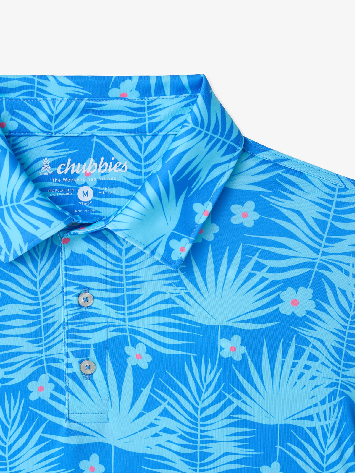 The Fern Flow (Performance Polo)- Blue