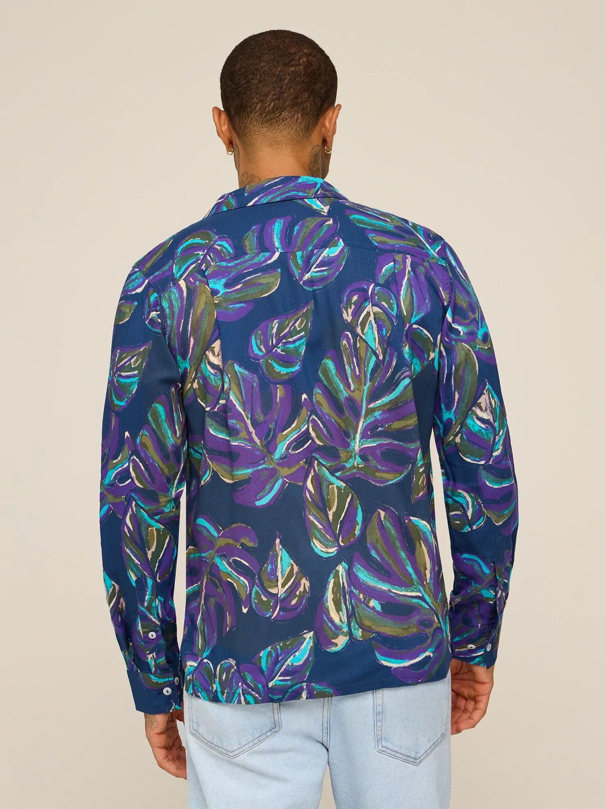 The Variegated (LS Rayon Sunday Shirt)- Purple