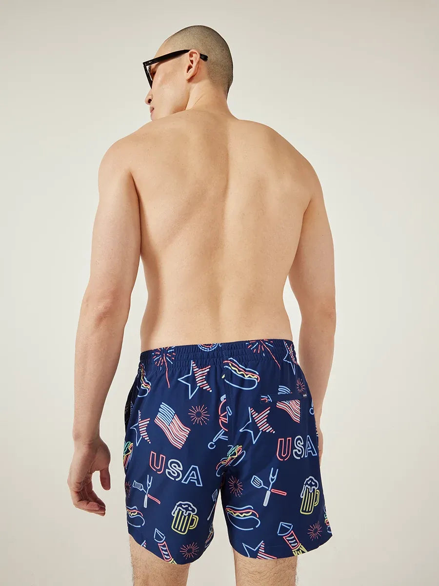 The Patriotic Lights 5.5" (Classic Swim Trunk)