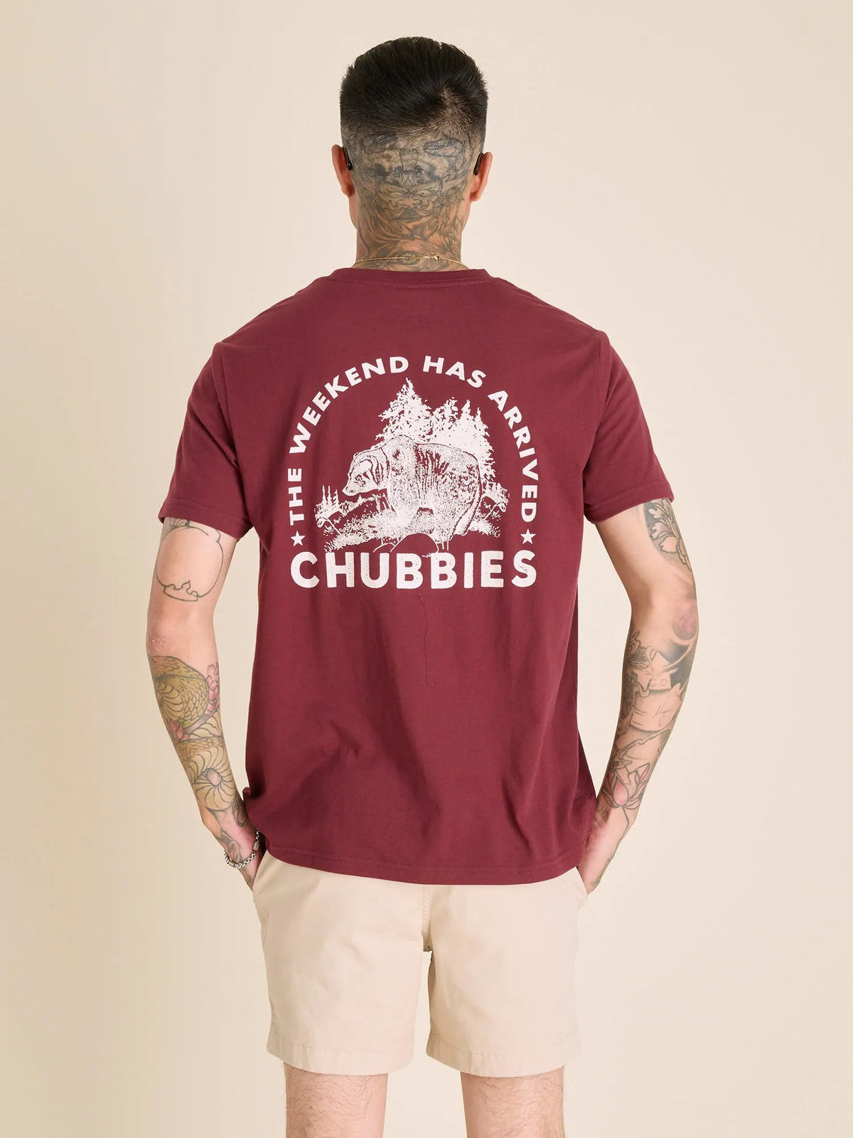 The Rough n' Tumble (Non Pocket Graphic Tee) - Burgundy