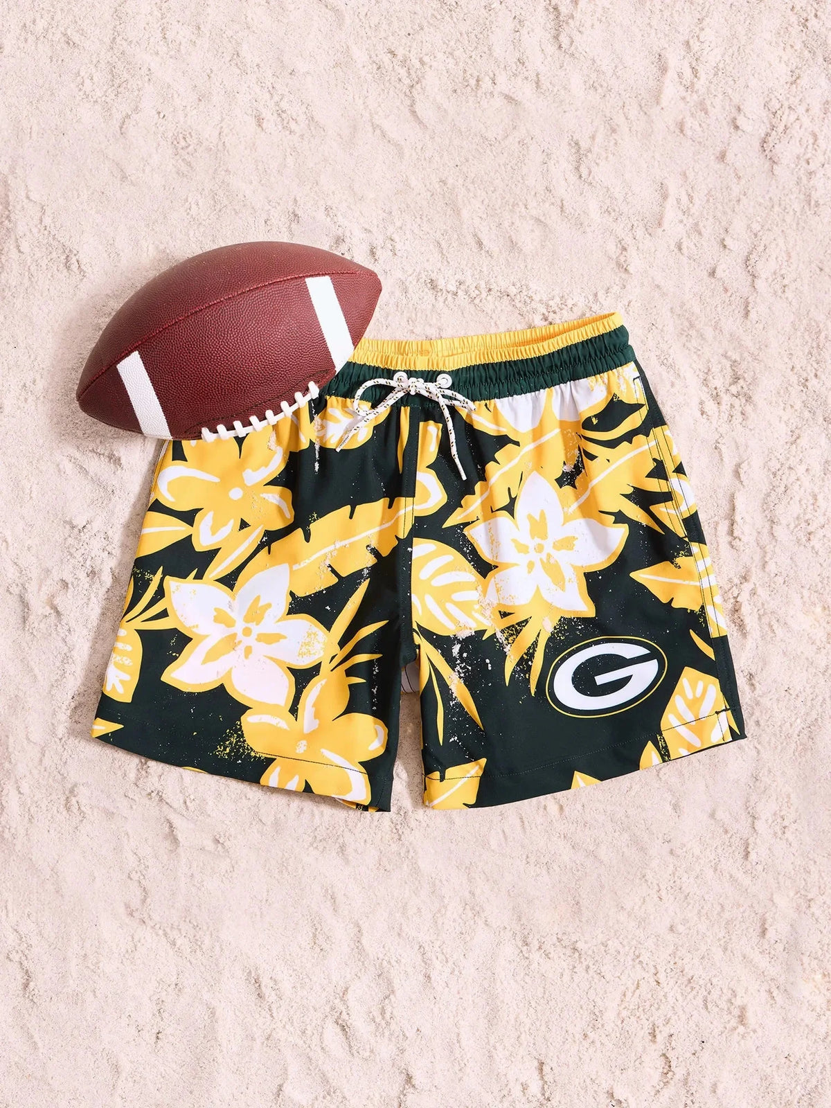 The Packers Deep End Zones 5.5" (Classic Lined Swim Trunk)