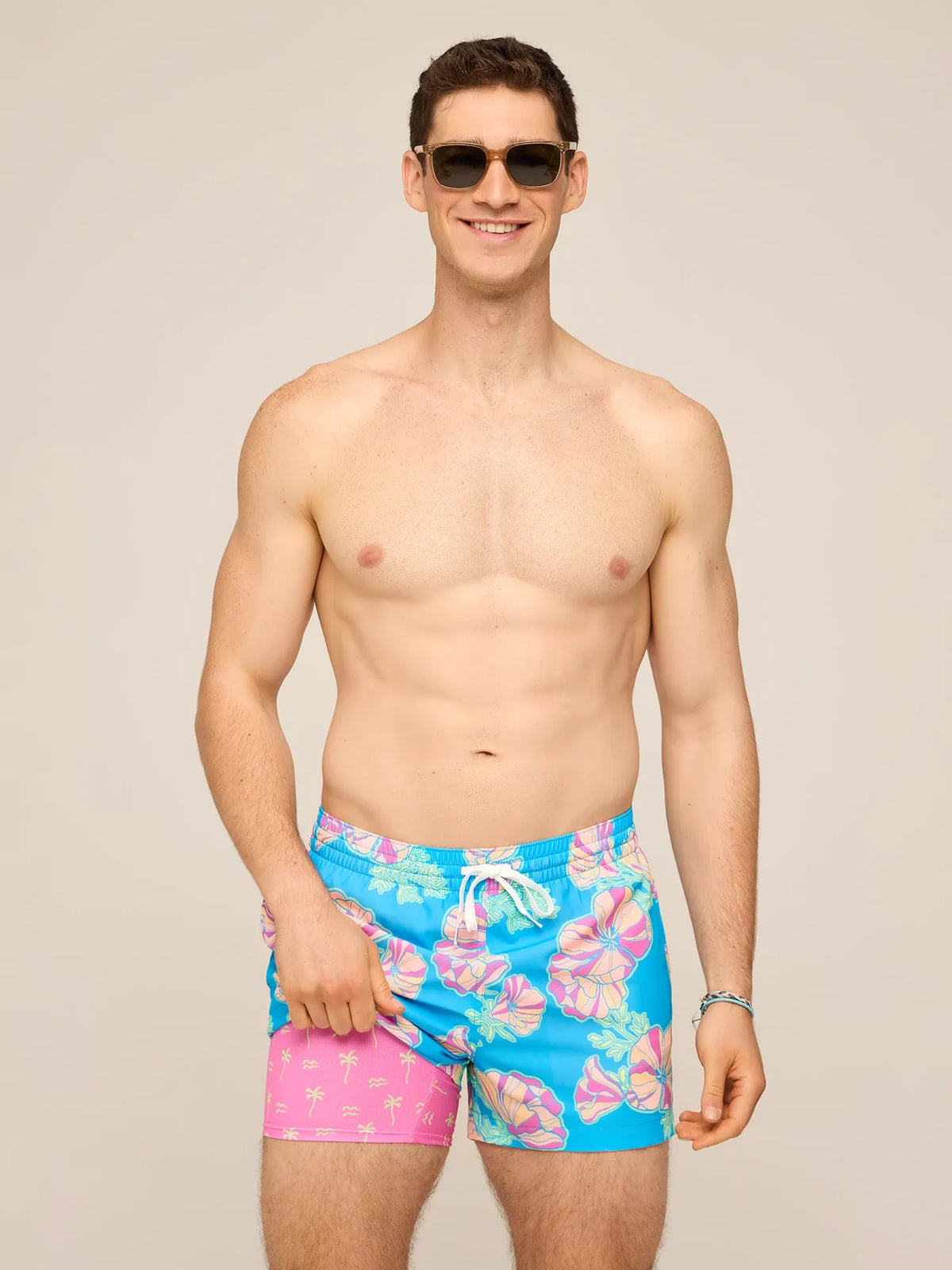 The Great Grand Poppy 4" (Classic Lined Swim Trunk)- Blue