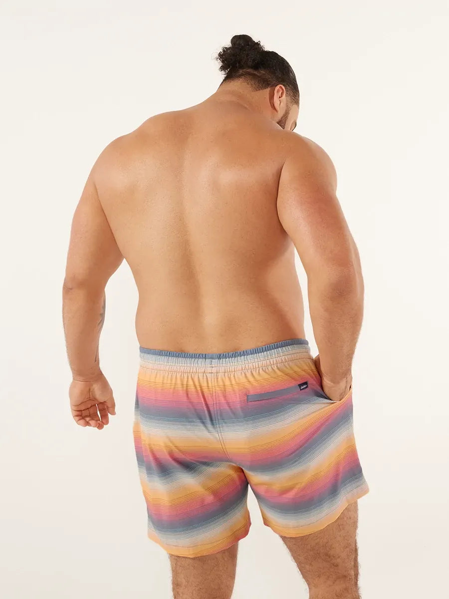 The Malibu Sunsets 5.5" (Faded Classic Lined Swim Trunk)