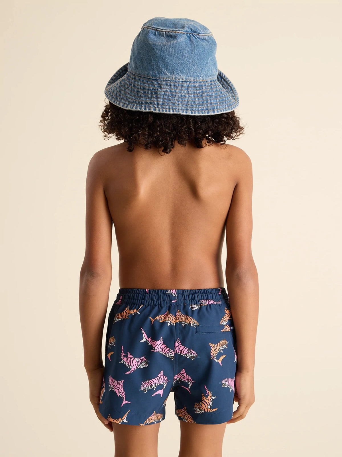 The King of the Seas (Boys Lined Classic Swim Trunk- Shorter)