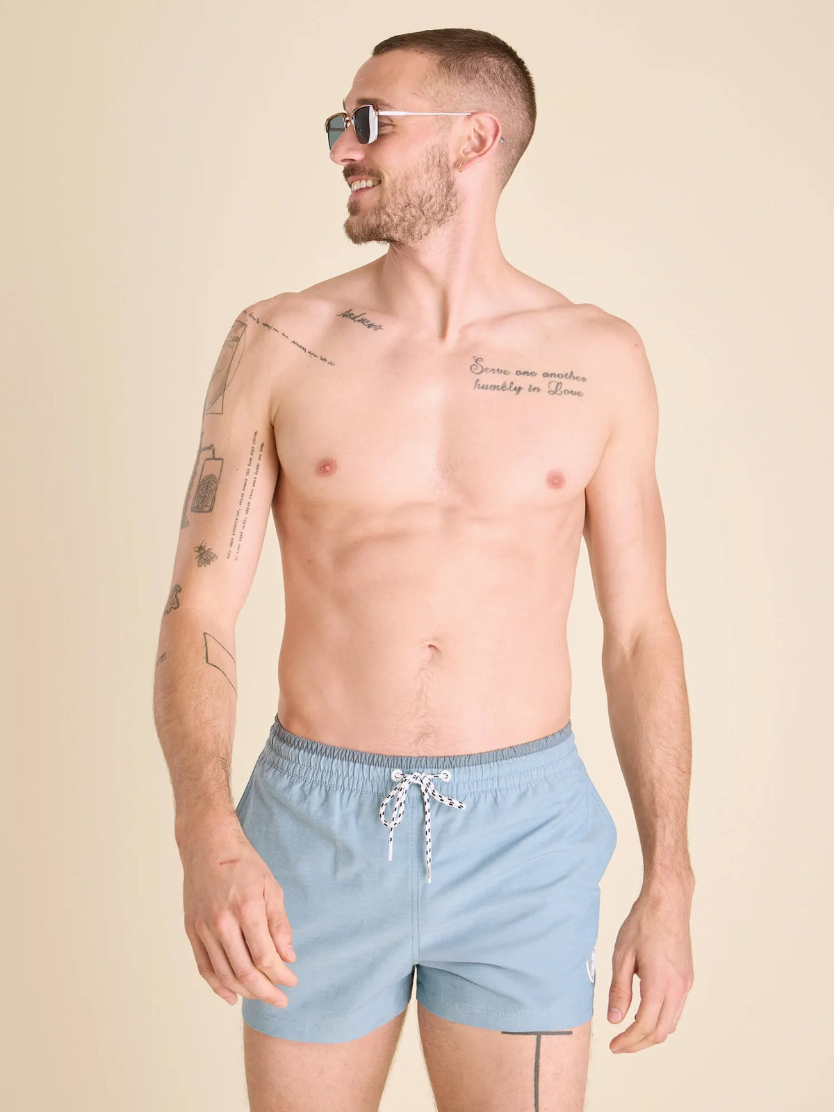 The Blue Horizons 4" (Classic Lined Swim Trunk)