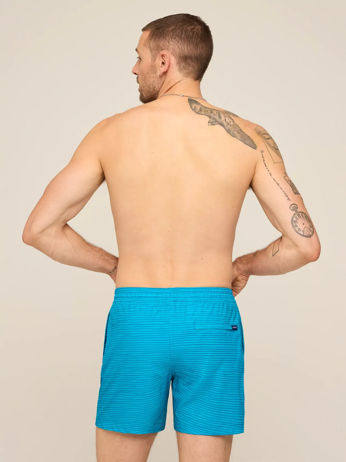 The It's Been a Hoots 5.5" (Classic Lined Swim Trunk)- Blue