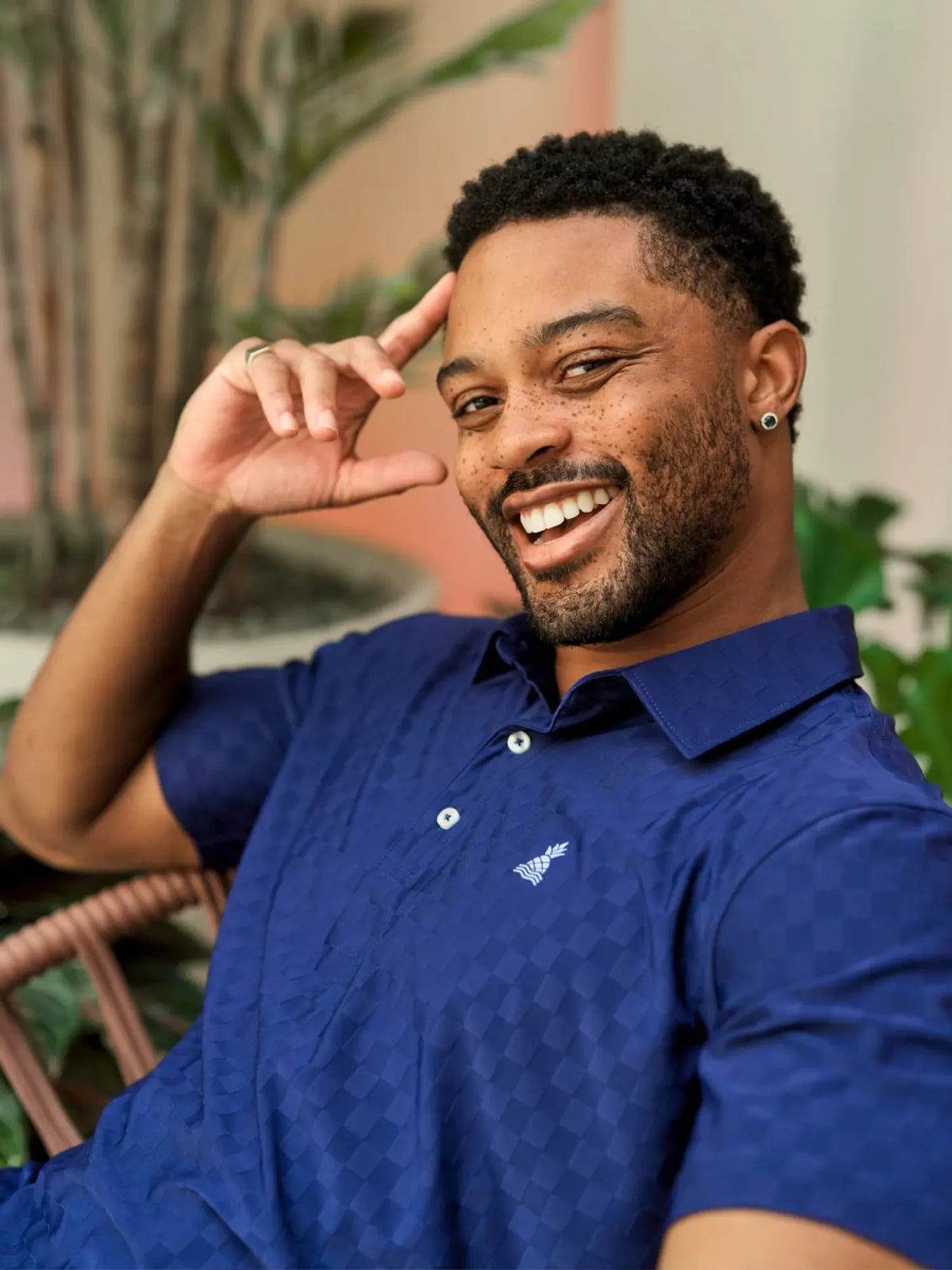 The Midnight Marine (Textured Performance Polo)