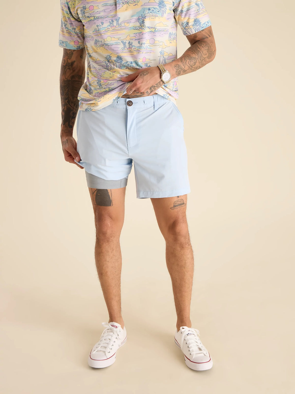 The Powder Puff Blues 6" (Lined Heather Everywear Performance Short)