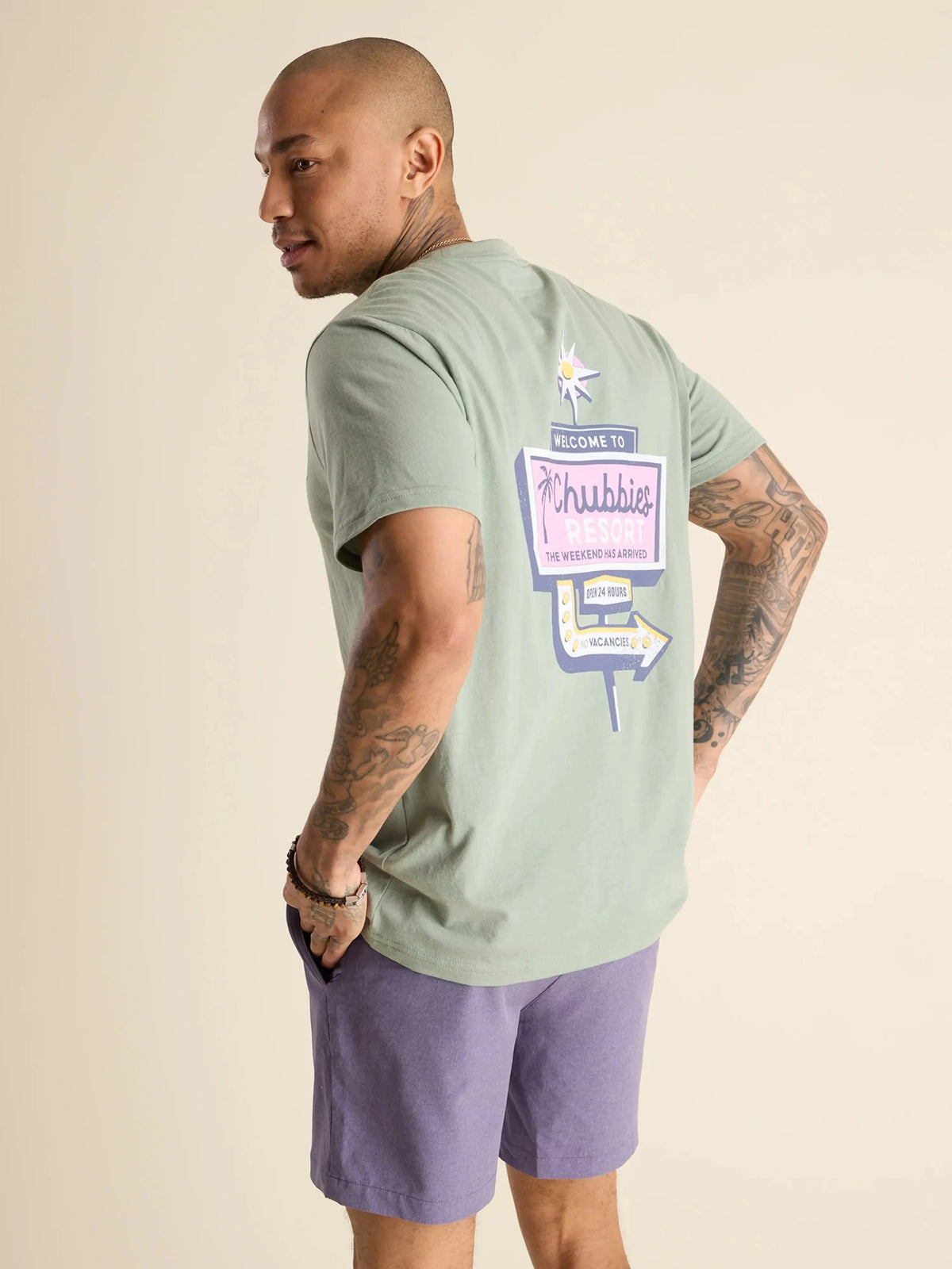 The Viva La Chubbies (Non Pocket Graphic T-Shirt) - Green