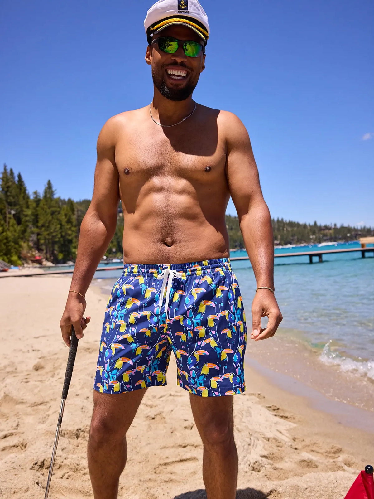 The Toucan Play At That Games 5.5" (Classic Lined Swim Trunk)