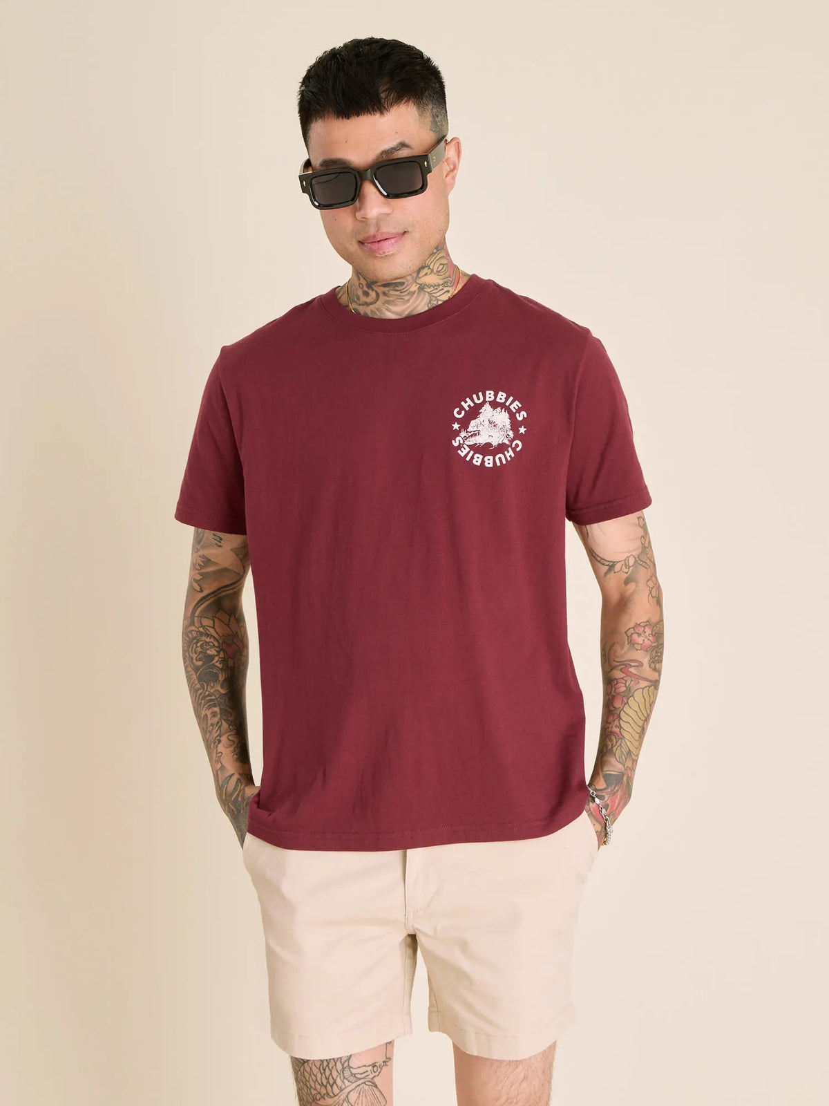 The Rough n' Tumble (Non Pocket Graphic Tee) - Burgundy