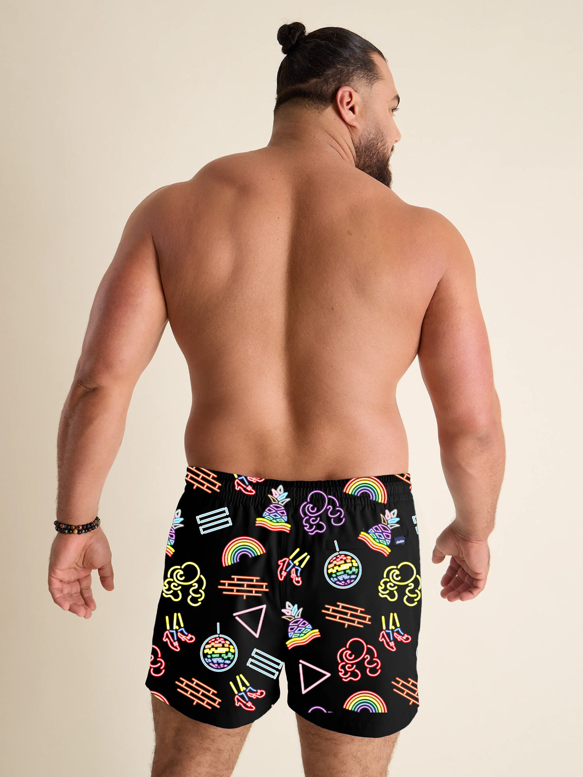 The Neon Pride 4" (Classic Lined Swim Trunks)
