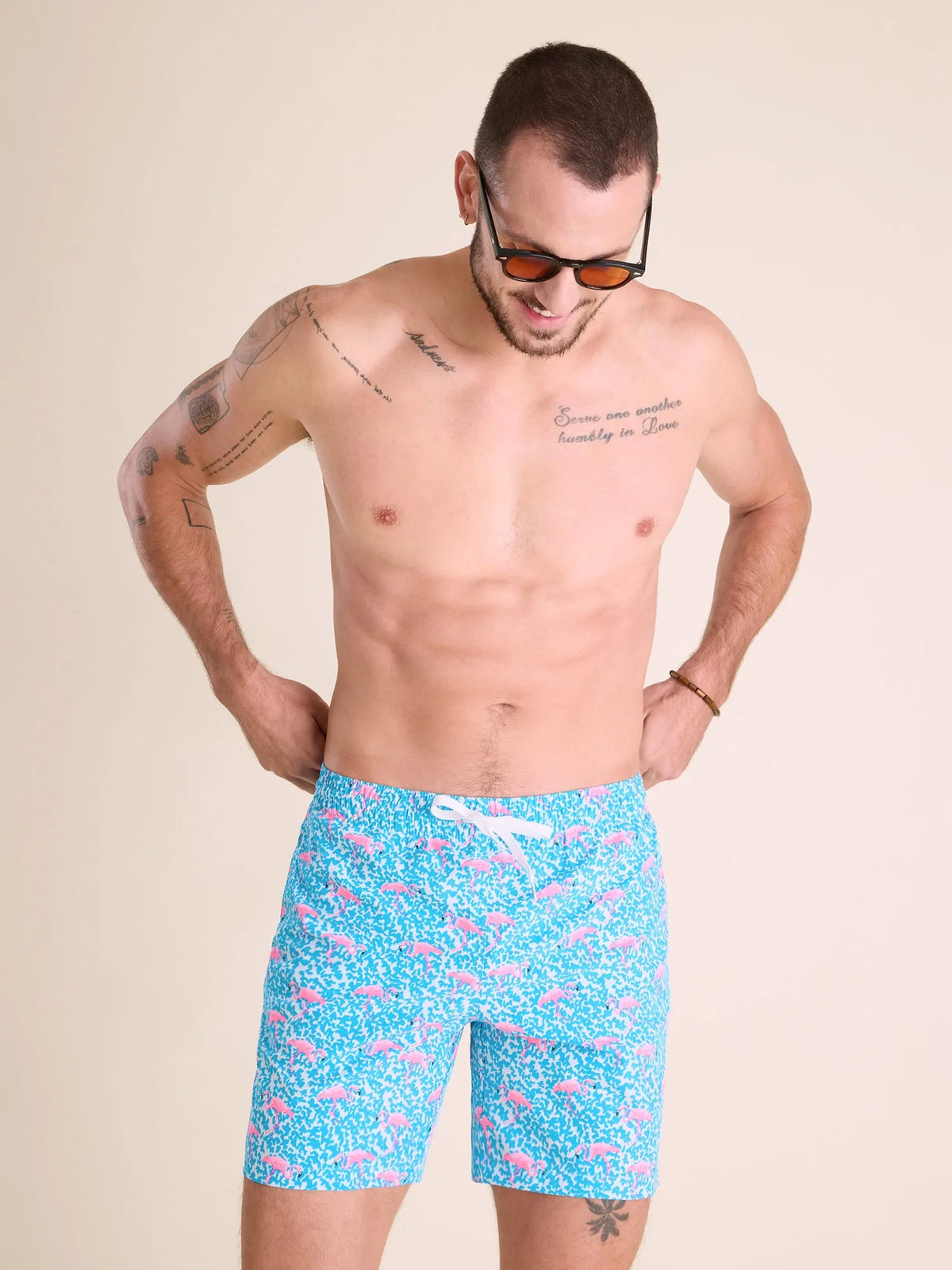 The Domingos Are For Flamingos 7"  (Classic Swim Trunk)